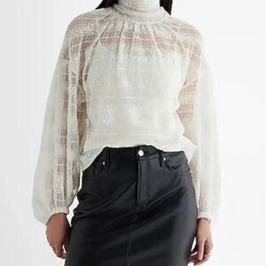 Express turtleneck lace sweater